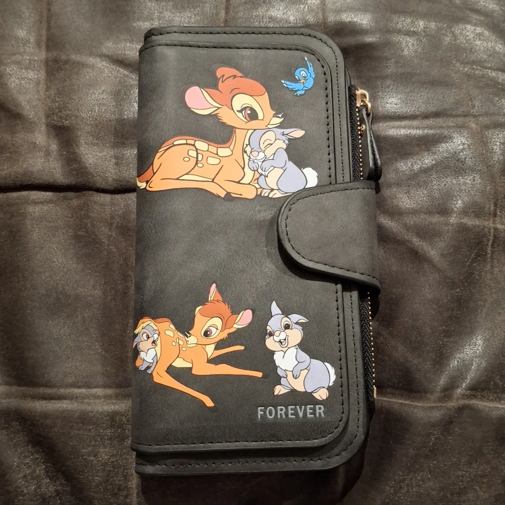 Disneys Bambi Black Wallet
